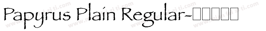 Papyrus Plain Regular字体转换